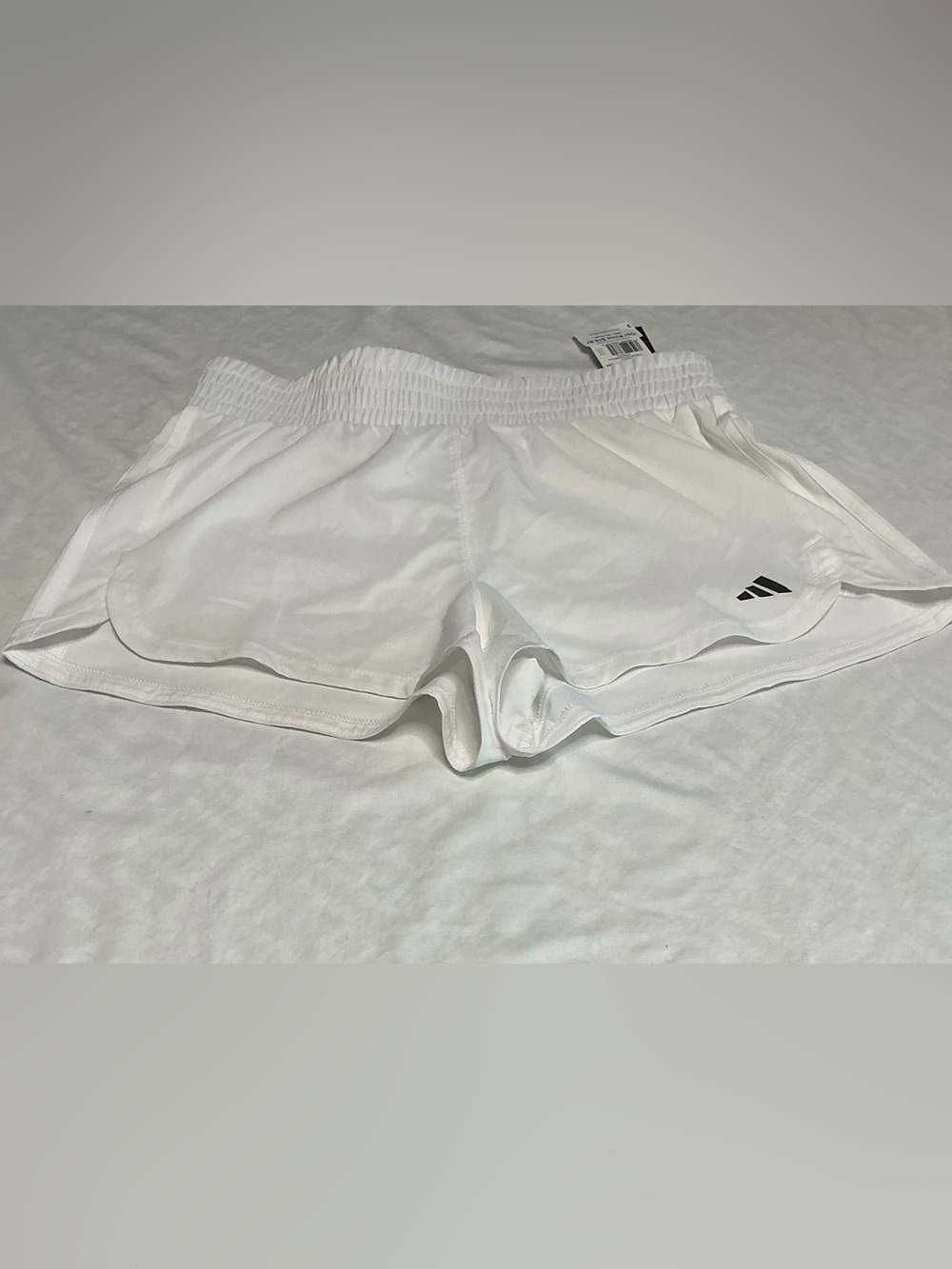 Adidas Pacer Training High Rise Shorts NWT White Medium 3” Inseam Running
